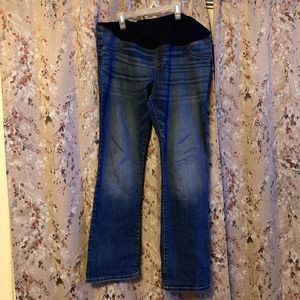 Isabel by Ingrid & Isabel Maternity Jeans‎ Full Panel Crisscross Back EUC SZ 14.